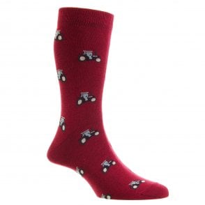 Tortoise Burgundy Cotton Rich Men's Novelty Socks from Ties Planet UK