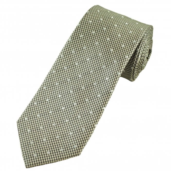 Tresanti Ivory, Black, Beige & White Polka Dot Men's Silk Tie from Ties ...